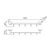 Крючок HAIBA HB9015-5 пятерной, хром