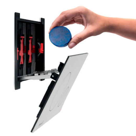 Set инсталяционный с черной мат.кнопкой и шумоиз. арт.AM101/1120-4:1 RU M678-0001