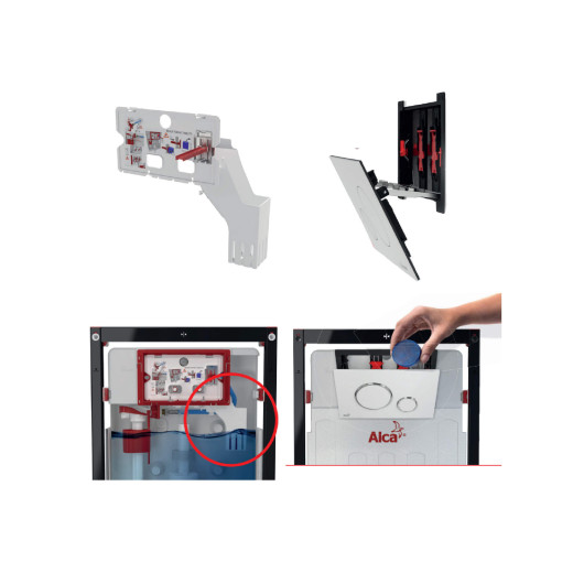 Set инсталяционный с черной мат.кнопкой и шумоиз. арт.AM101/1120-4:1 RU M678-0001