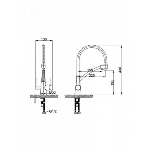 Смеситель Lemark Comfort LM3071C-Gray для кухни с подключением к фильтру питьевой водой, хром серый