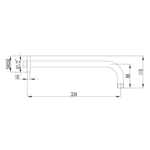 Держатель лейки верхнего душа Lemark LM3787BL, настенный, для LM3722BL, LM3729BL, черный