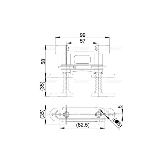 Регулируемые по высоте ножки для пластиковых желобов