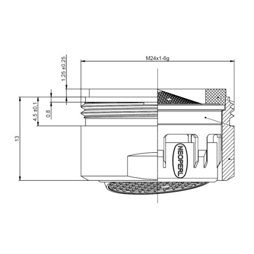 Аэратор NEOPERL PERLATOR HONEYCOMB SSR D M24, в блистере