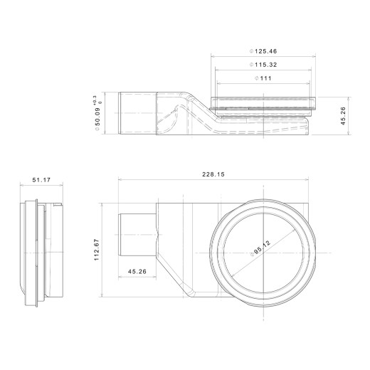 Душевой лоток POINT Гермес сталь 450 арт PN50145