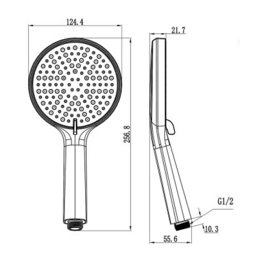Лейка для душа 3-режима RAGLO R450.50.09