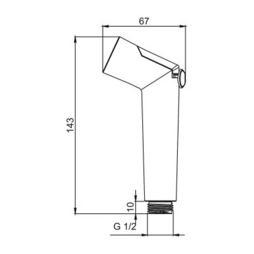 Гигиеническая лейка с клавишей регулировки воды RAGLO R460.01