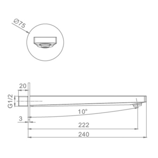 Встраиваемый излив RAGLO R473.61