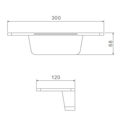 Встраиваемый излив с полкой RAGLO R473.62