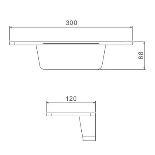 Встраиваемый излив с полкой RAGLO R473.62.09