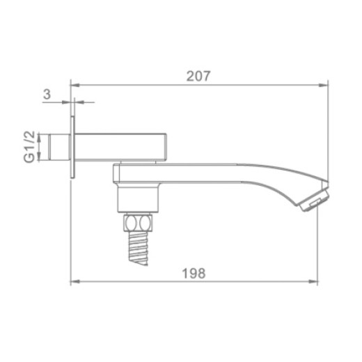 Встраиваемый излив с функцией переключения RAGLO R473.70