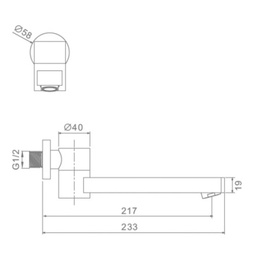Встраиваемый излив RAGLO R473.72