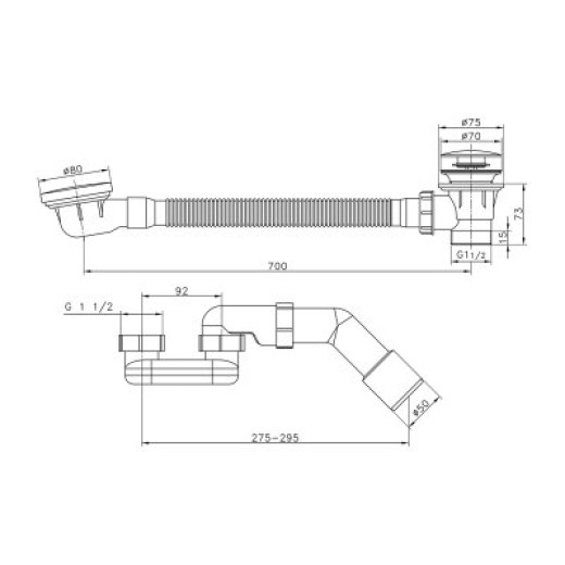 Сифон для ванны автомат RAGLO R600.31.06