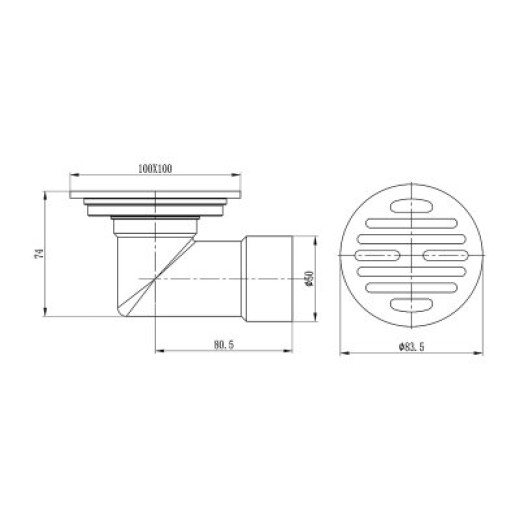 Трап для душа 10*10см RAGLO R605.10