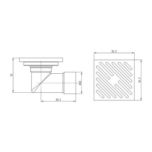 Трап для душа 10*10см RAGLO R606.10