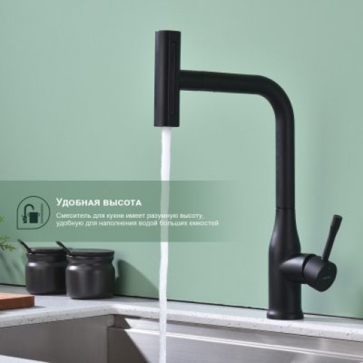 Смеситель для кухни с мультифункциональным и выдвижным изливом SPLENKA S206.49.06