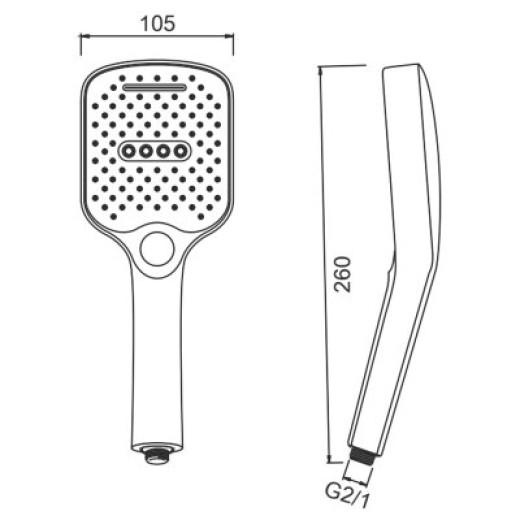 Лейка для душа 3-режима SPLENKA S450.53