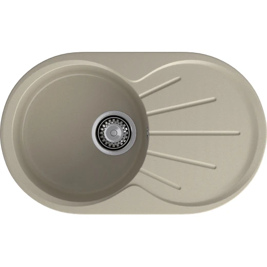 Мойка кухонная GranFest RONDO GF-R-750L чаша с крылом 750*460мм топаз, мрамор