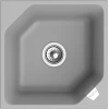 Кухонная мойка RIVELATO LOCUS 50 1-чаш 500*500 grigio metallizzato