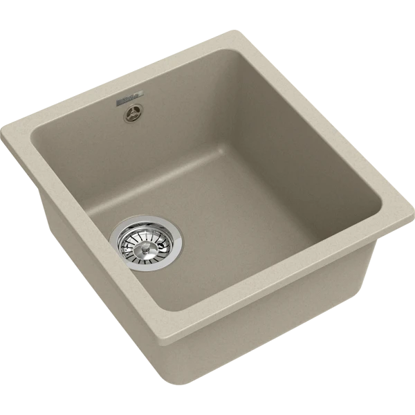 Кухонная мойка RIVELATO BERKANA 35 подст.монтаж 1-чаш 415*455 beige scuro