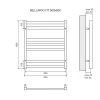 Полотенцесушитель водяной Lemark Bellario П7 LM68607BL 500x600, черный