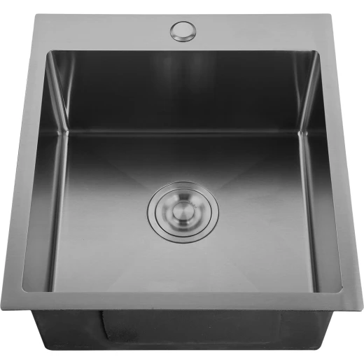 Мойка GF METAL нерж.сталь AISI 304 PVD графит 1 чаша 485*440*215 мм арт.GF-4844 PVD графит