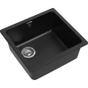 Кухонная мойка RIVELATO BERKANA 45 подст.монтаж 1-чаш 485*455 nero