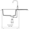 Мойка кухонная GranFest LEVEL GF-LV-860L чаш+кр 860*500мм терракот, мрамор