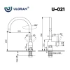 Смеситель для кухни ULGRAN U-021-307, терракот
