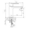 Смеситель для раковины HAIBA HB10505, латунь, хром