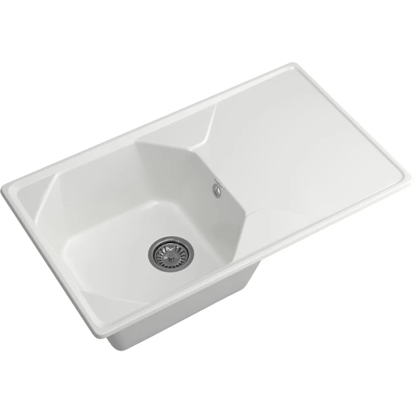 Мойка кухонная GranFest UNIQUE GF-U-840L чаш+кр 840*500мм иней, мрамор