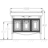 Тумба OPADIRIS Лоренцо 100, светлый орех (под раковину CeraStyle Виктория 100)