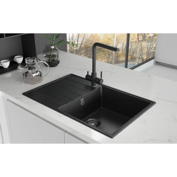 Мойка кухонная ULGRAN Quartz Prima 780-08, космос