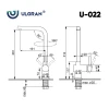 Смеситель для кухни ULGRAN U-022-304, нержавеющая сталь