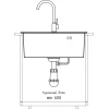 Мойка GF METAL нерж.сталь AISI 304 PVD графит 1 чаша 500*450*215 мм арт.GF-5045 PVD графит