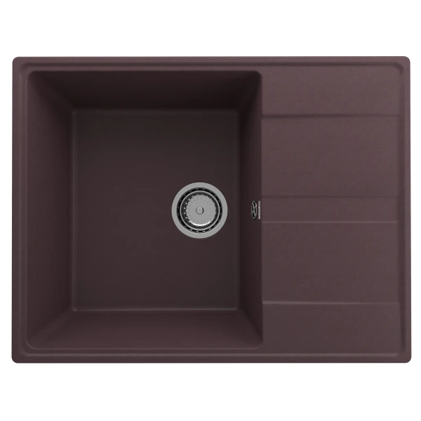 Мойка кухонная ULGRAN Quartz Prima 650-06, трюфель