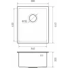Кухонная мойка Rivelato Rinox 3844 UN PVD black нерж.сталь 1 чаша 380*440*200 мм
