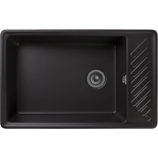 Мойка кухонная GranFest QUARZ GF-ZL-51 чаша+кр 760*480 (черный)