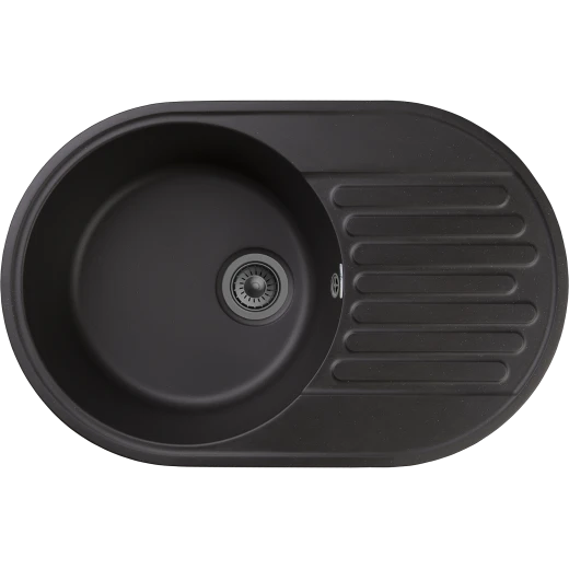 Мойка кухонная GranFest QUARZ GF-Z18 чаша+кр 740*480 (черный)