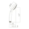 Душевая лейка Lemark LM0211С 1-функциональная, хром