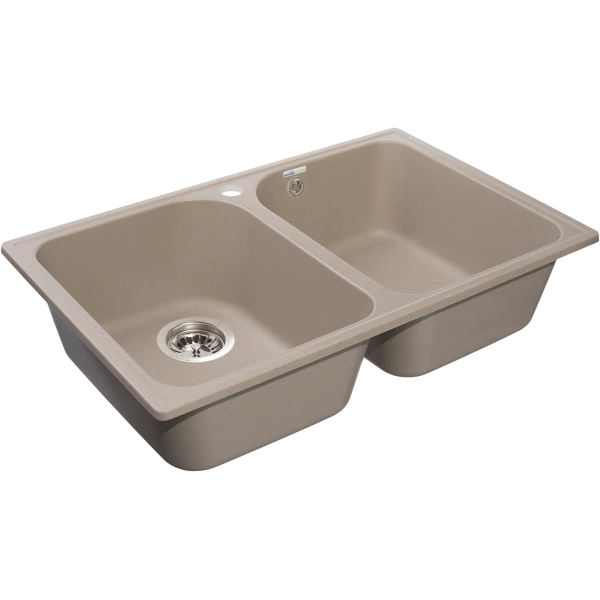 Мойка кухонная GranFest QUARZ GF-Z15 2 чаши 740*480 (песок)