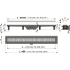 Simple - Водоотводящий желоб с порогами для перфорированной решетки, арт. APZ10-550M