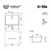 Мойка кухонная Ulgran U-104-341, ультра-белый
