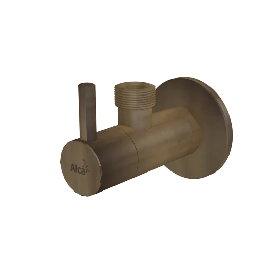 Угловой вентиль с фильтром 1/2" × 1/2", круглый, антик, арт.ARV003-ANTIC