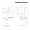 Мойка кухонная ULGRAN Quartz Gerda 780-07, уголь