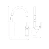 Смеситель Lemark Minima LM3850C для кухни с вытягивающимся поворотным изливом, хром
