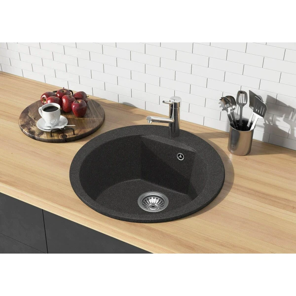 Кухонная мойка Polygran ATOL-520 (№327 Кремовый)