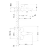 Смеситель Lemark Nero LM0214C для ванны, с коротким изливом, дивертор с кер. пласт, хром