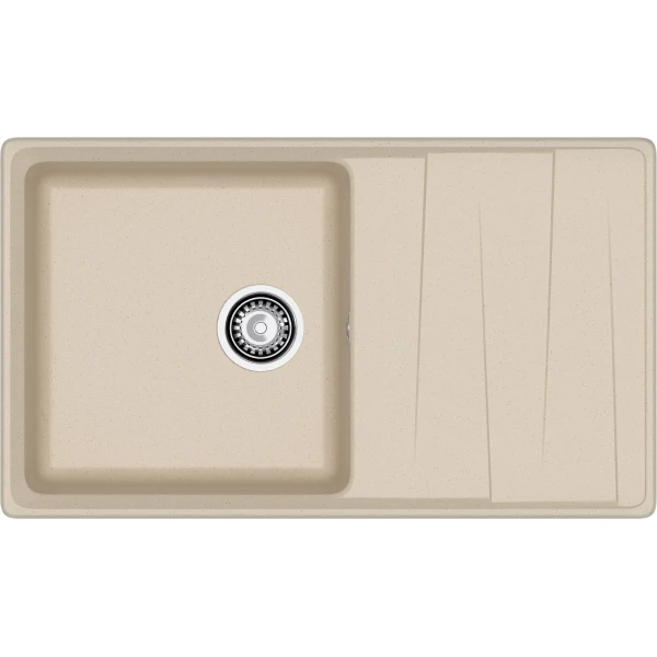Мойка кухонная GranFest LEVEL GF-LV-860L чаш+кр 860*500мм кашемир, мрамор