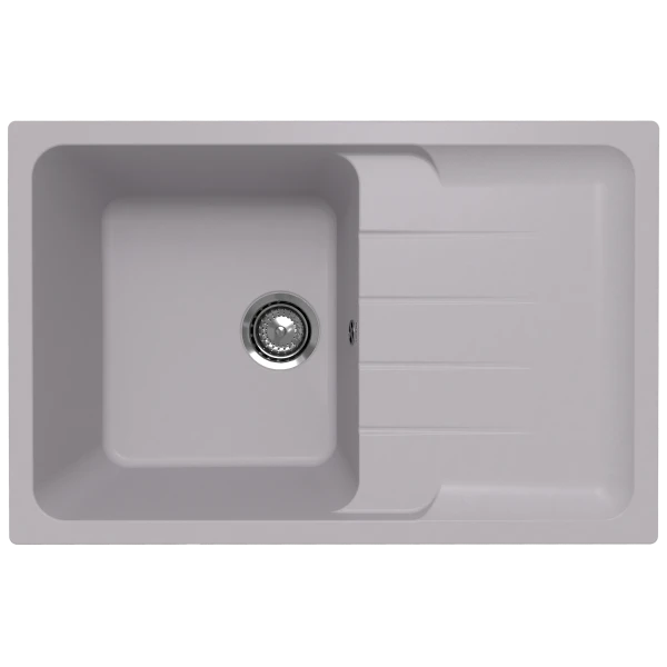 Мойка кухонная ULGRAN Quartz Gerda 780-04, платина