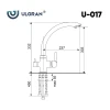 Смеситель для кухни Ulgran U-017-344, ультра-черный